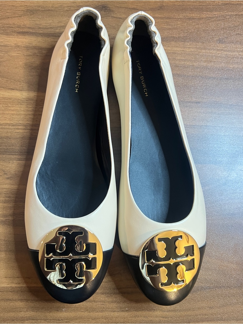 Tory Burch Claire Cap-Toe Ballet Flats (sz. 10)